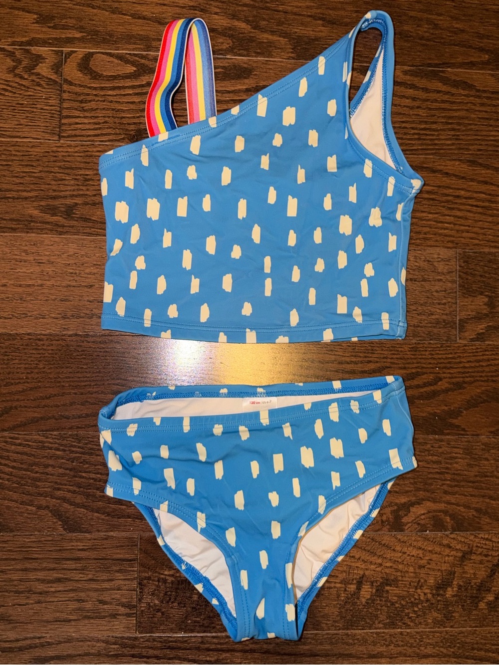 Hanna Andersson Two-Piece Asymmetrical Swimsuit - Size 6/7